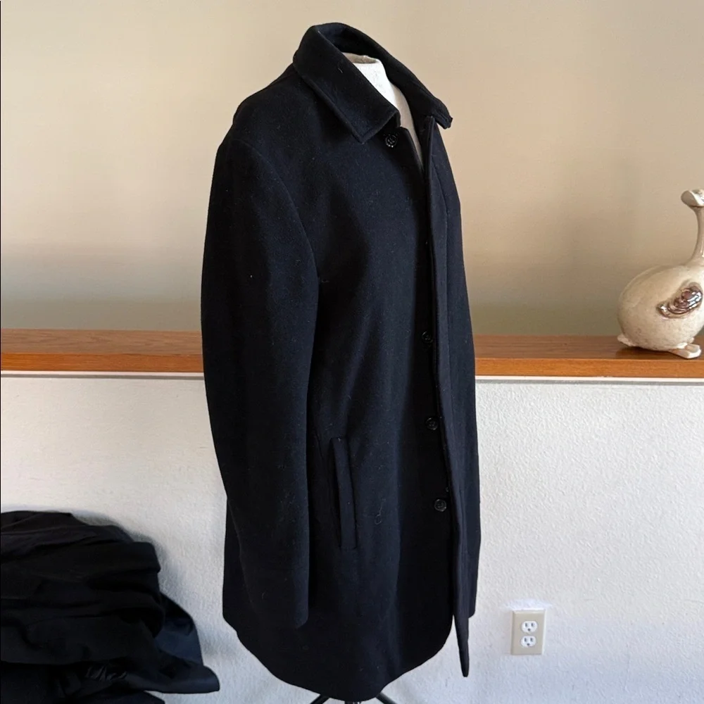 Banana Republic Men's Black wool and cashmere Trench Coat medium tall